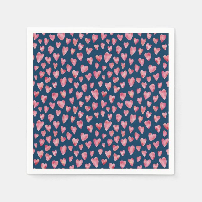 Pink Love Heart Napkin (Front)