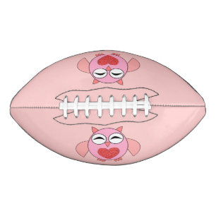 Pink Love Heart Owl Football American Football