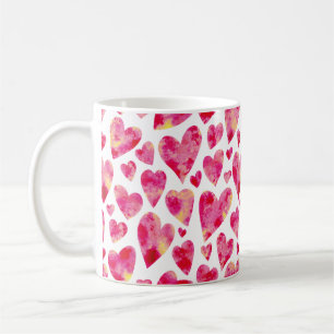 Pink Love Heart pattern Coffee Mug
