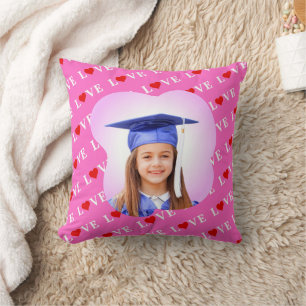 Pink LOVE Heart Stylish Cushion