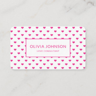 Pink Love Hearts All Professions  Business Card