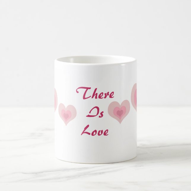 Pink Love Hearts Coffee Mug (Center)