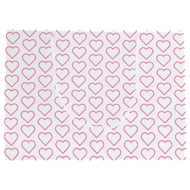 Pink Love Hearts Gift Bag (Back)