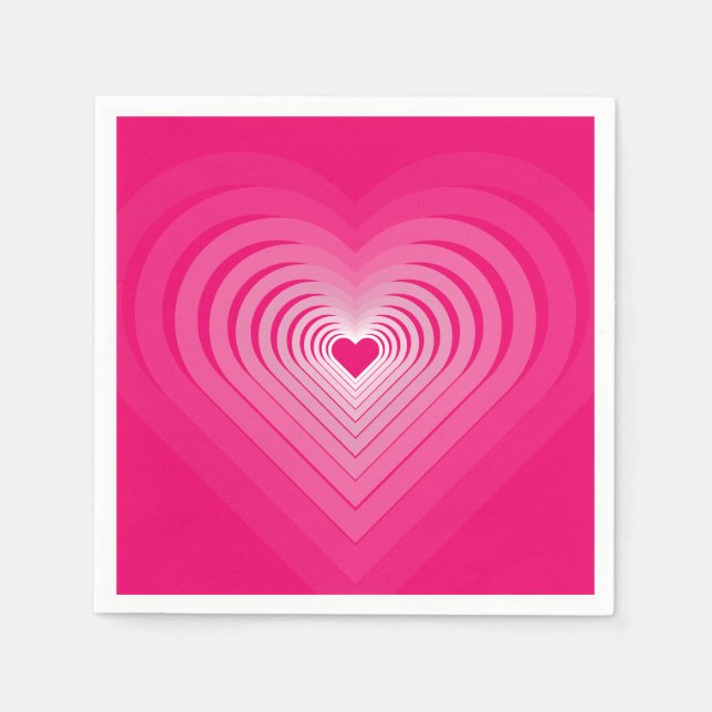 Pink Love - Hearts Napkin (Front)