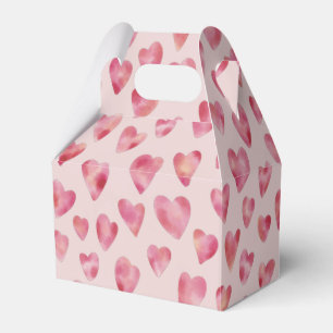 Pink Love Hearts pattern Favour Box