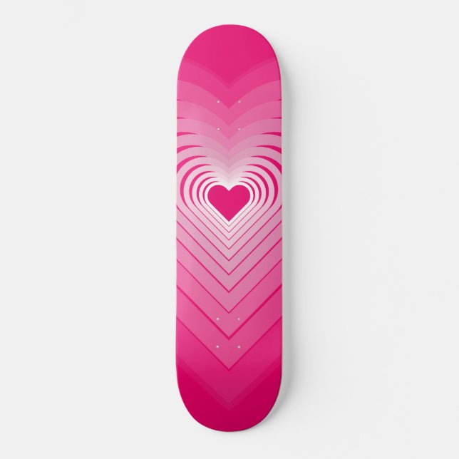 Pink Love - Hearts Skateboard (Front)
