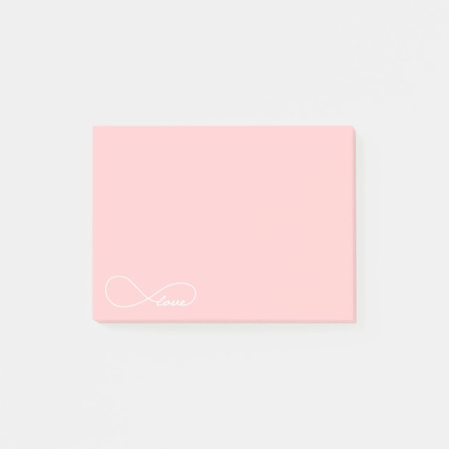 Pink Love Infinity PostIt Notes (Front)