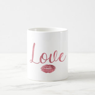Pink Love Lips Coffee Mug