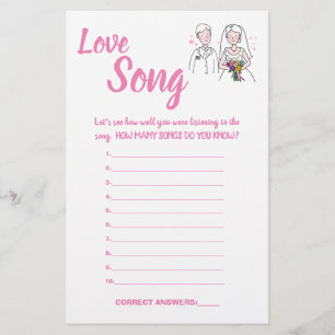 PINK LOVE, LOVE SONG SHOWER GAME CARD
