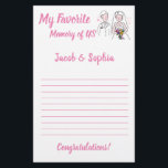 PINK LOVE MY MEMORY BRIDAL SHOWER GAME CARD<br><div class="desc">Make it your own by adding your text (and personal photos). To access advanced editing tools,  please go to "Personalise",  scroll down and press the "click to customise further" link. See the full collection for all matching designs!</div>