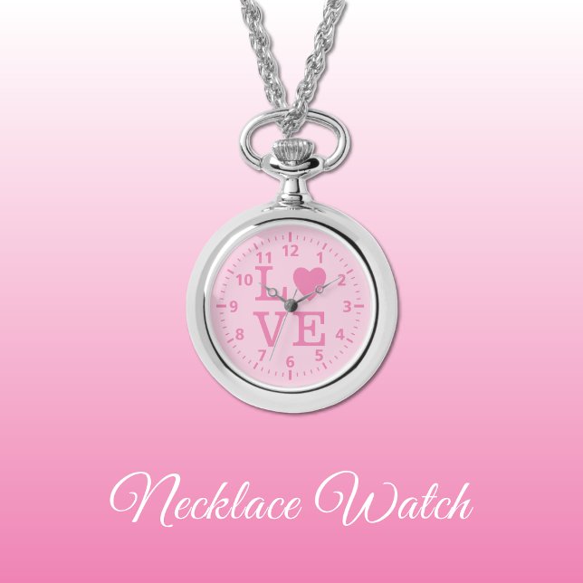 Pink Love Necklace Watch (Creator Uploaded)