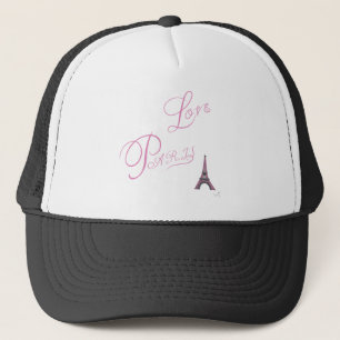 Pink-Love-Paris-Eiffel-Tower-Unique Trucker Hat