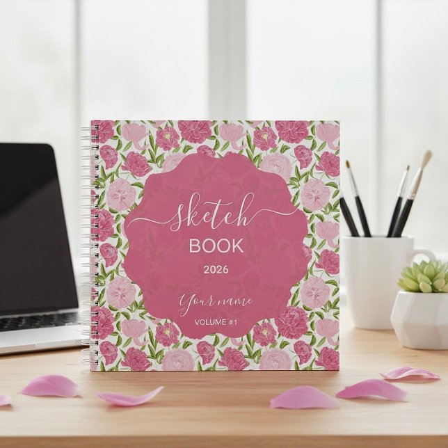 Pink Love Peony Notebook (Creator Uploaded)