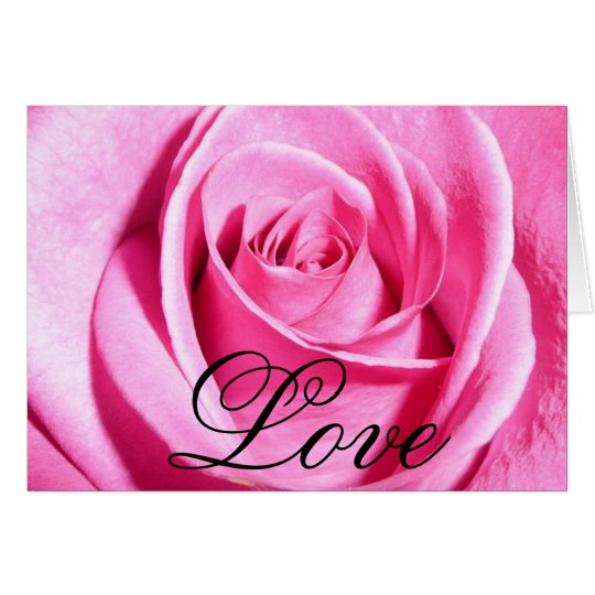 Pink Love Rose Card