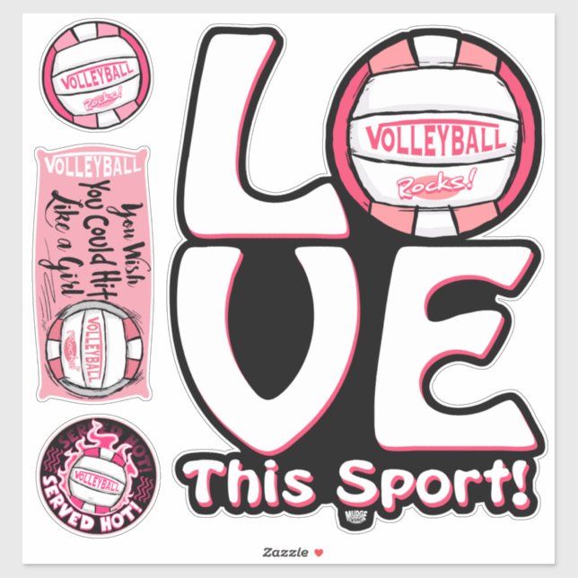Pink Love Volleyball (Sheet)