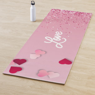 Pink Love Yoga Mat – Inspirational Fitness Mat