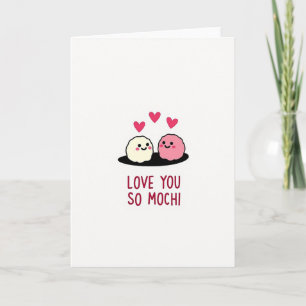 Pink Love You So Mochi Card
