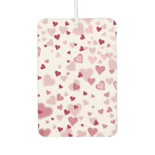 Pink Lovely Hearts Pattern Car Air Freshener