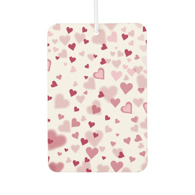  Pink Lovely Hearts Pattern  Car Air Freshener (Front)