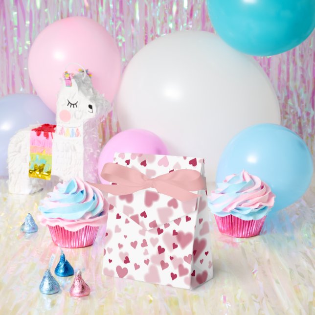  Pink Lovely Hearts Pattern  Favour Box (Party)