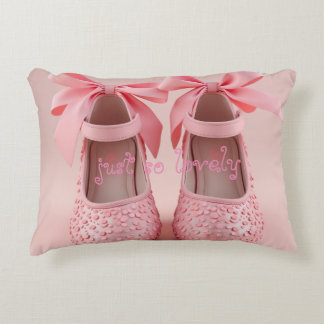 pink lovely shoes  decorative cushion