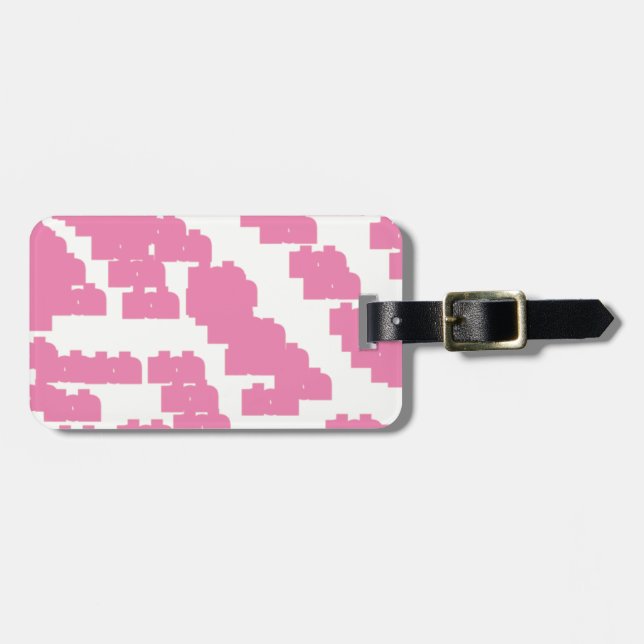 pink lucky 888 luggage tag (Front Horizontal)
