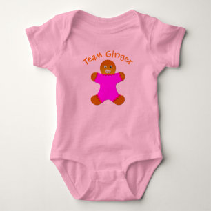 Pink Lucky Team Ginger For Fun Ginger and Redheads Baby Bodysuit