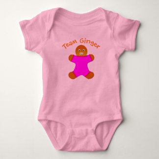 Pink Lucky Team Ginger For Fun Ginger and Redheads Baby Bodysuit