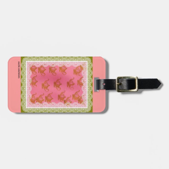 Pink luggage tag (Front Horizontal)
