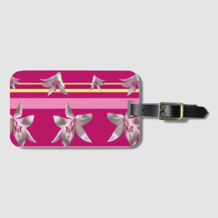 Pink Luggage Tag with Business Card Slot