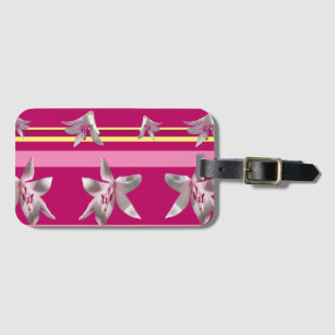 Pink Luggage Tag with Business Card Slot