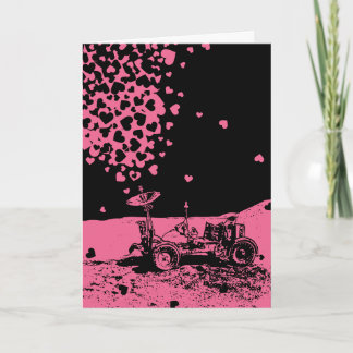 Pink Lunar Rover Of Love Card