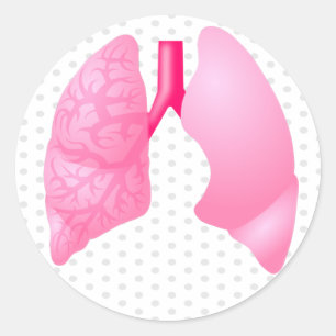 Pink Lungs; asthma alert Classic Round Sticker