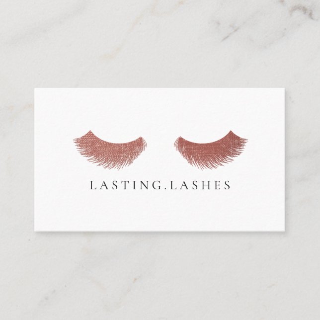 Pink Luxury Eyelash Extension Beauty Business Card (Front)
