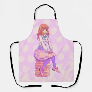 Pink Macaron Girl Apron