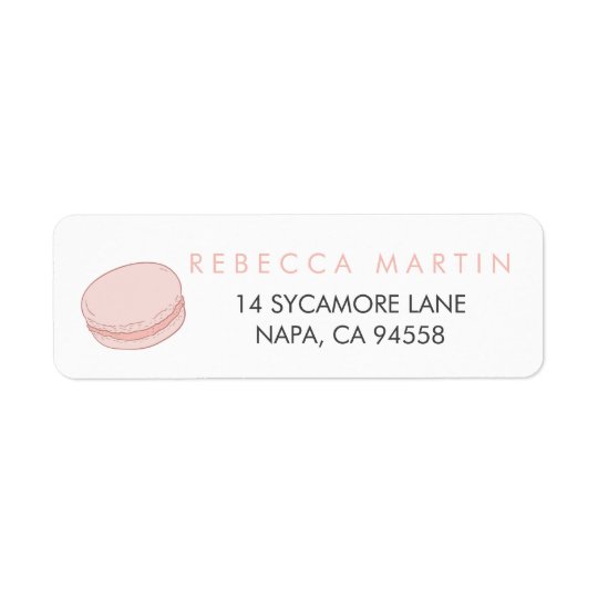 Pink Macaron Return Address Return Address Label