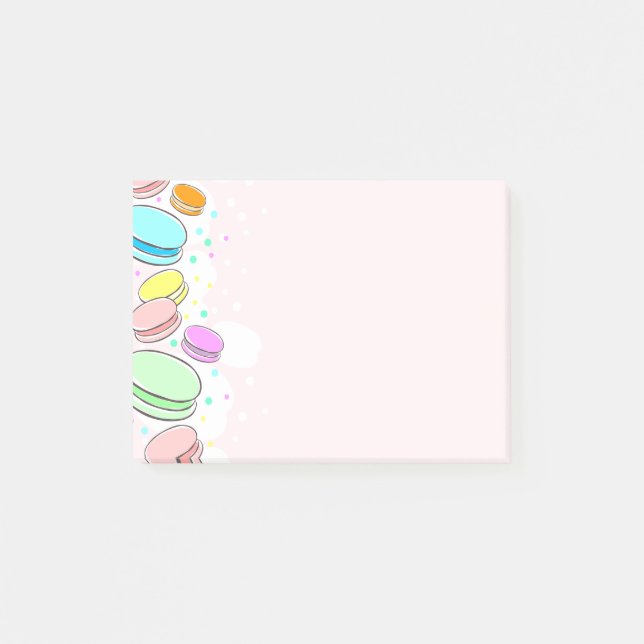 Pink Macaroons 4 x 3" Notes (Front)