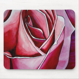 Pink Macro abstract original rose art Mouse Mat