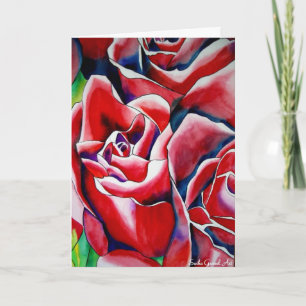 Pink macro roses Valentine's Day card