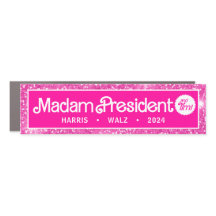 Pink Madam President Kamala Car Bumper MAGNETS