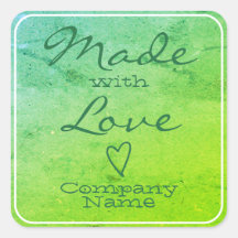 Pink Made with Love Labels Kraft Paper Heart