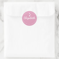 Pink Made with Love Personalised thank you