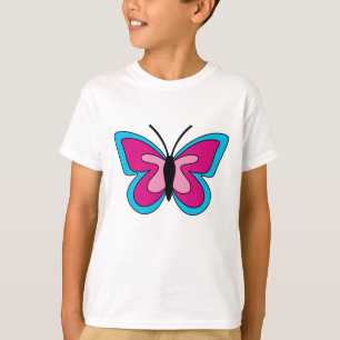 Pink Magenta Blue Butterfly T-Shirt