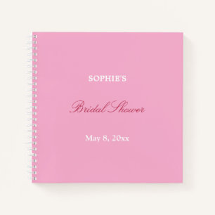 Pink Magenta Bridal Shower Guest Book