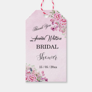 Pink,magenta Colour Flower Classical Gift Tags