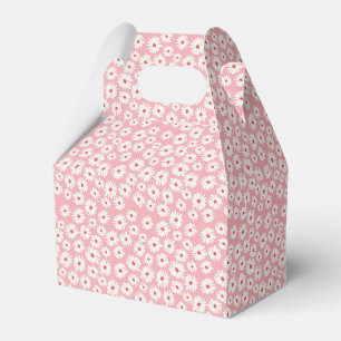 Pink magenta daisy flower pattern favour box