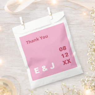 Pink Magenta Modern Wedding Favour Bags
