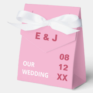 Pink Magenta Modern Wedding Favour Boxes