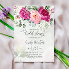 Pink magenta peony roses eucalyptus greenery
