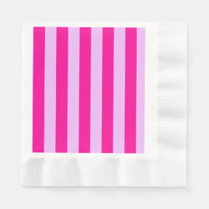 Pink & Magenta Stripe Pattern Napkin